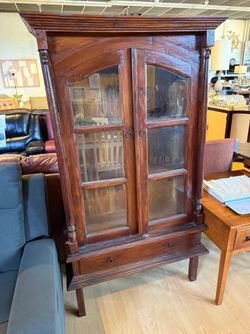 Antique Curio Display Case