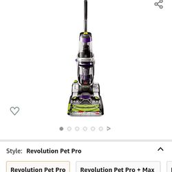 Open Box Bissell ProHeat 2X Revolution Max Clean Pet Pro Full-Size Carpet Cleaner, 1986B