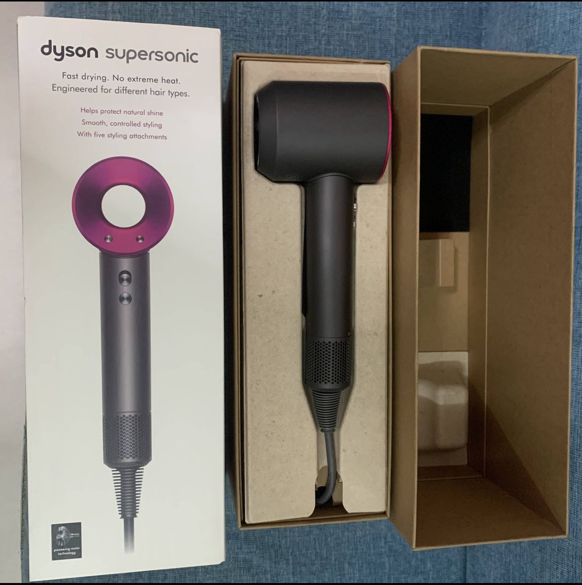 Dyson Supersonic Hair Dryer, HD08, Rose, With Attachments, Original & New!