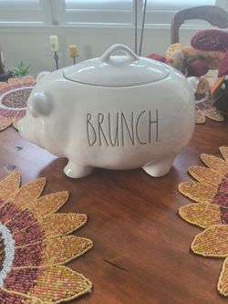 Brand New Rae Dunn "Brunch" 14 x 9 canister