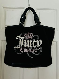 Juicy Couture Classic Duffel Big Black Bag