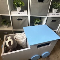 Kids Train Toy Chest- Cute And Functional Storage! 