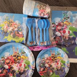 Super mario birthday supplies $10

