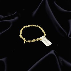 14K YELLOW GOLD LEAF STYLE BRACELET 
