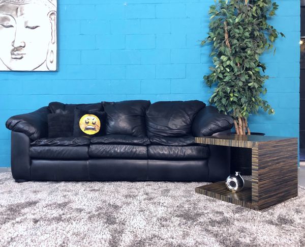 Leather Creations Black Genuine Sofa Free Delivery Leather Creations Black Genuine Sofa Free Delivery Furniture In Atlanta Ga Offerup