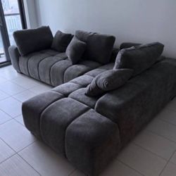 Grey Sectional Sofa Modern 🛋 ✨️ Minimalist 