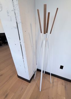 Bludot Splash Modern Steel & Walnut Coat Rack