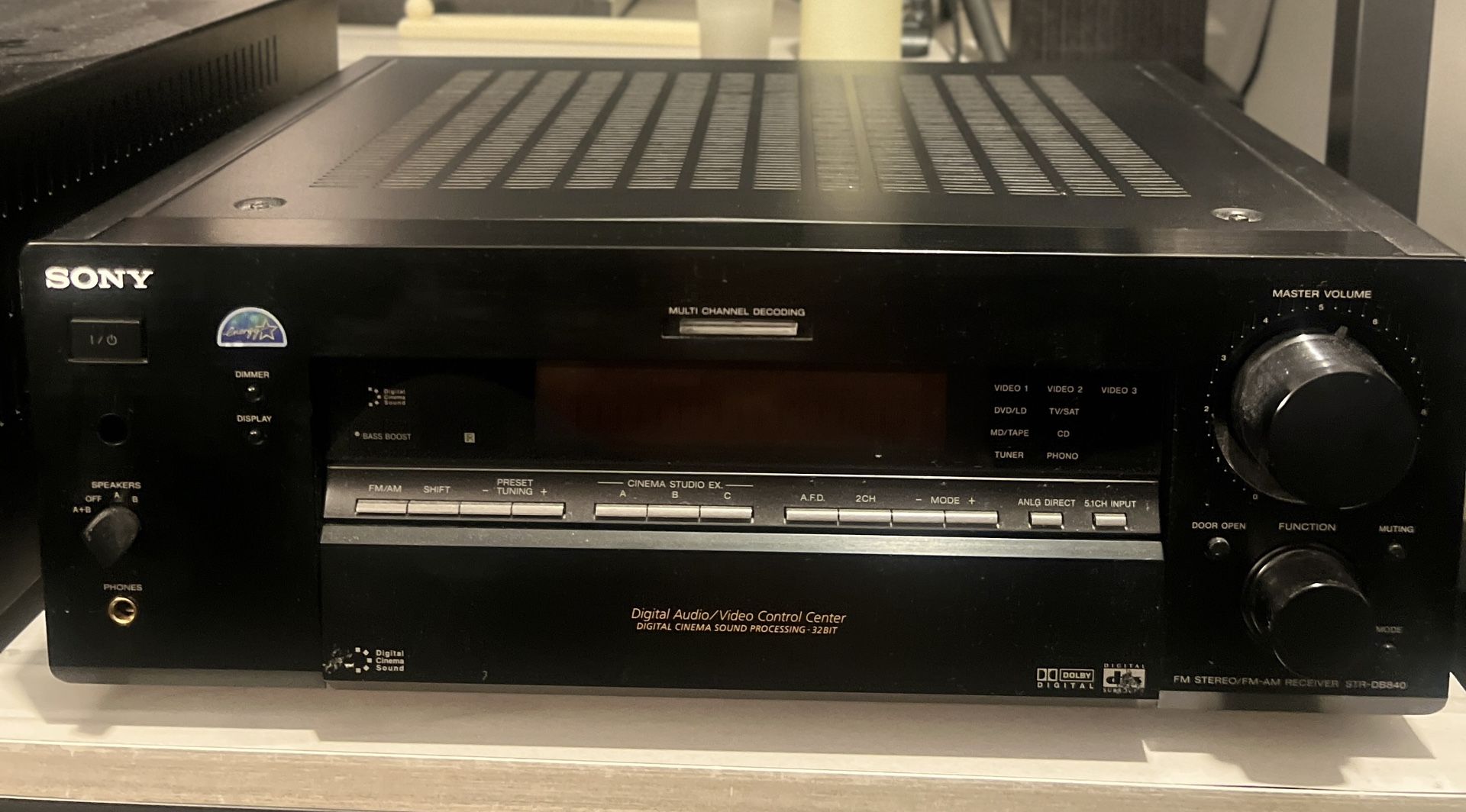 Sony STR-DB840 A/V Receiver - Black - No Remote - Good Condition