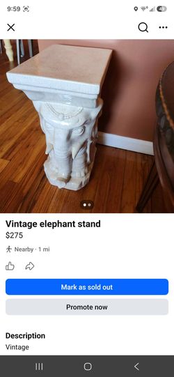 Vintage elephant stand