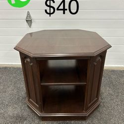 Vintage Octagonal End Table
