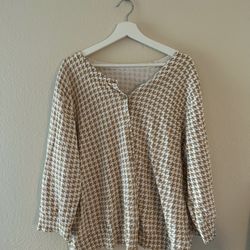 Thrifted Patterned Cardigan