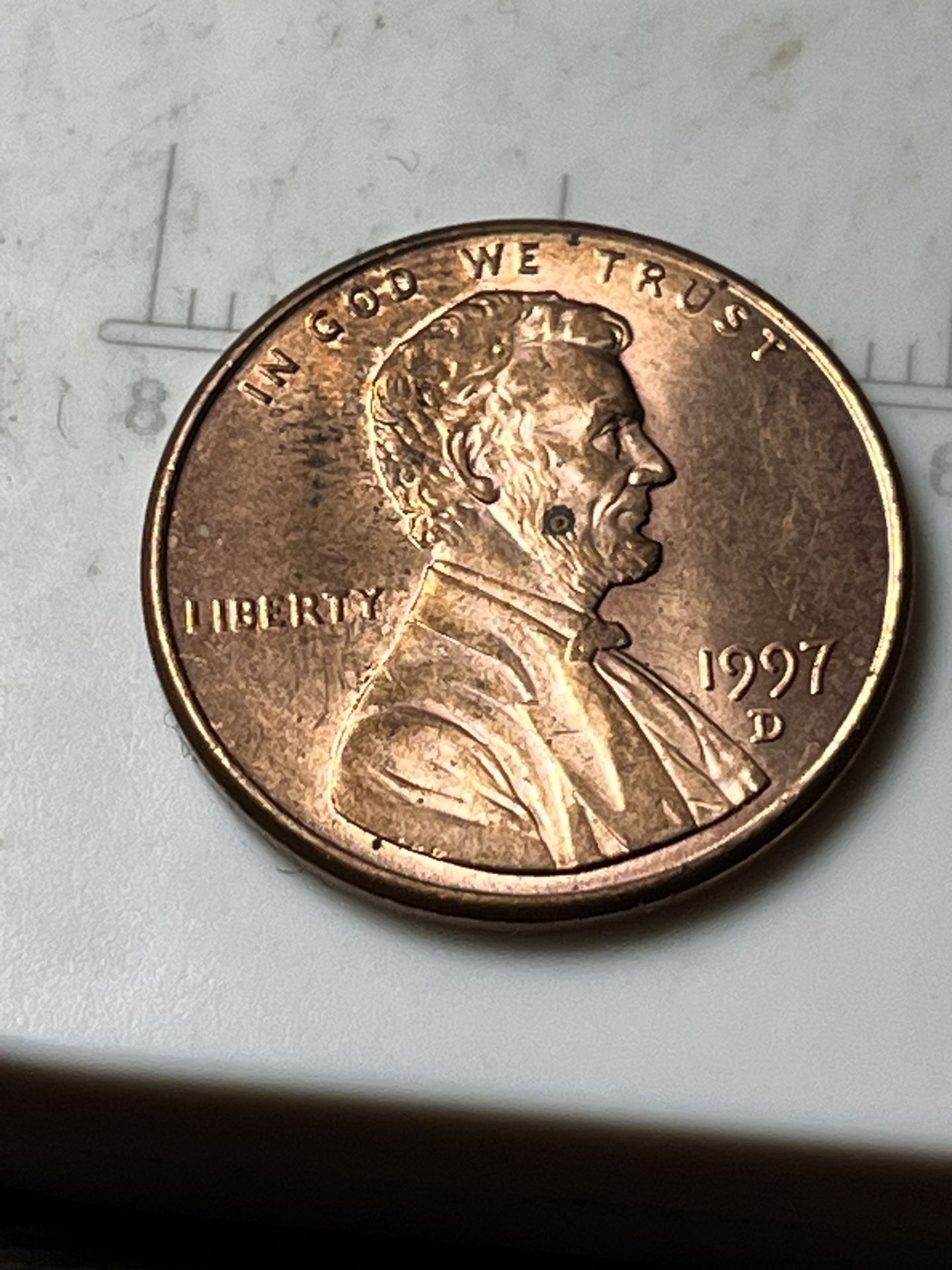 1997 D Penny Error VDB / VDD
