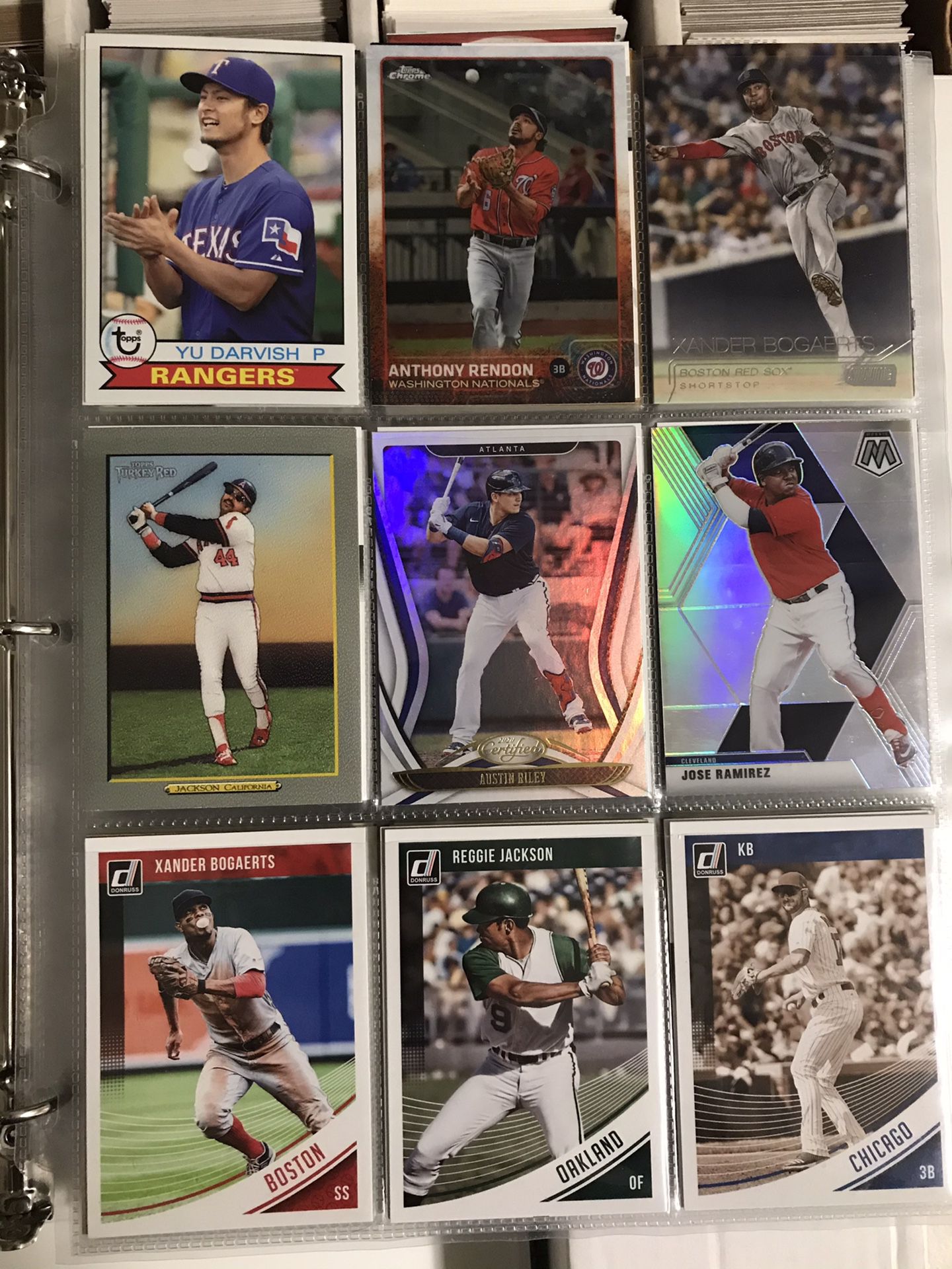Collection of baseball cards from the 2000’s