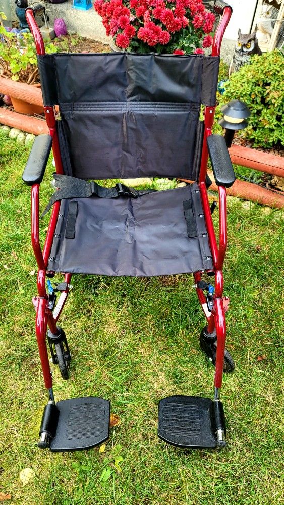 Walgreens Drive Transport Wheelchair - Burgundy