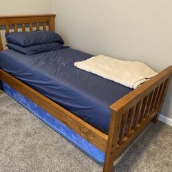 Twin Bunk Bed Set With Mattresses 