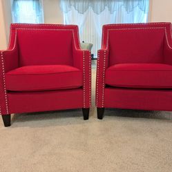 Red Arm Chairs