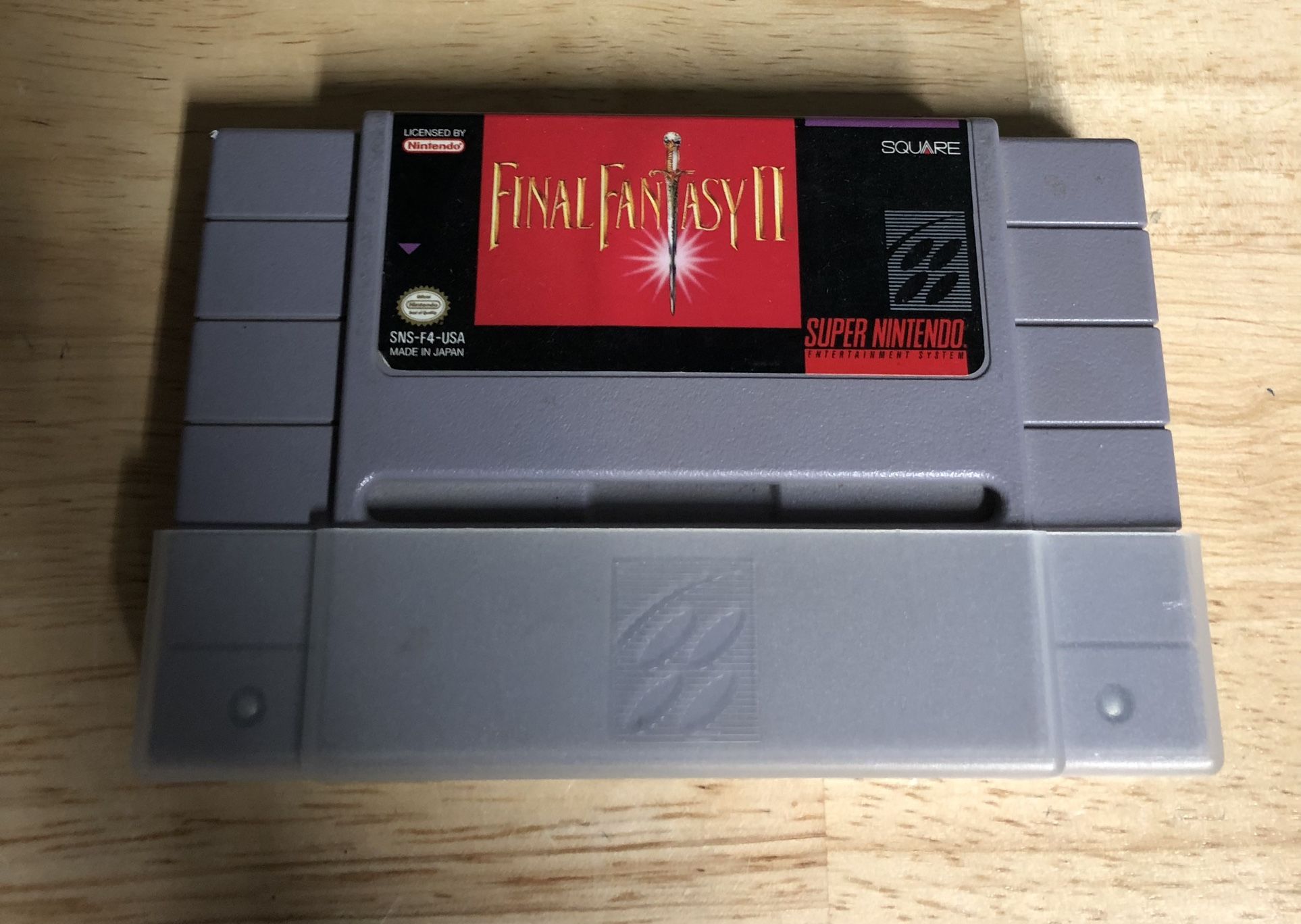Super Nintendo SNES Final Fantasy II 2 Authentic Tested Working Cart only