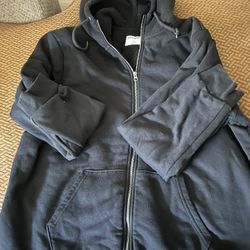 Men’s Old Navy Black Sherpa Hoodie XXL 