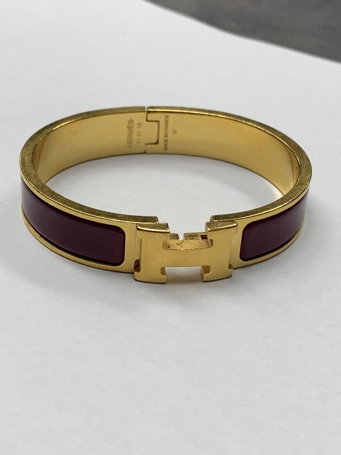 HERMES CLIC H BRACELET authentic gold jewelry