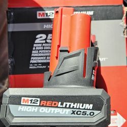 New M12 5ah MILWAUKEE BATTERY FOR POWER TOOLS