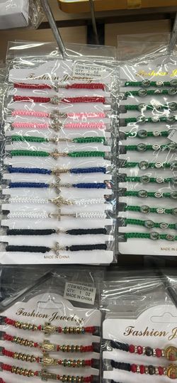 12 Pcs Cross Bracelets Bulk for Women Men Jesus Christian Handmade Adjustable String Nylon Rope Braided Matching Bracelet for Church Party Favors BFF 