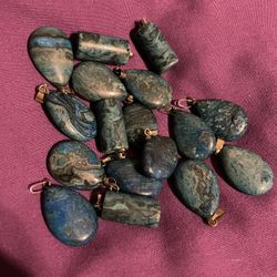 Blue Agate Pendants 