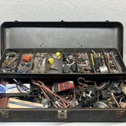 Tool Box Toolbox Chest And Old Electronics Tools 