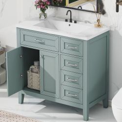 NEW GREEN 36" Bathroom Vanity with Sink Combo, Green Bathroom Cabinet with Drawers 0 out of 5 stars, based on reviews.