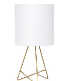 Simple Designs LT2066-GDW 13.5" Down to the Wire Metal Table Lamp