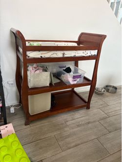 Wooden changing table
