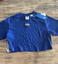 Adidas Blue Cropped Tee