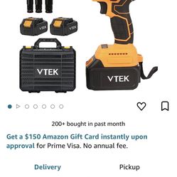 VTEK Brushless Impact Wrench 1/2 Inch Cordless Impact Wrench,Max Torque 700N.m Impact Gun 515 ft-lbs for Car Tiers