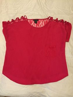 XL Women top - hot pink color.