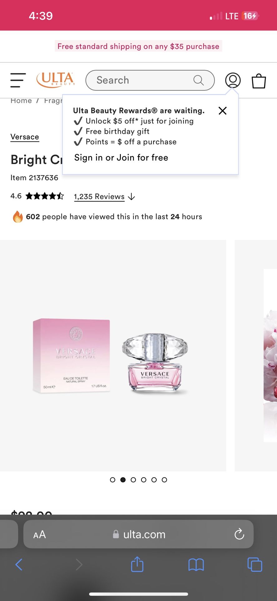 Versace Bright Crystal 50 Ml