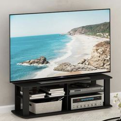 Black TV Stand Media Entertainment Center Fits TV's up to 75 in