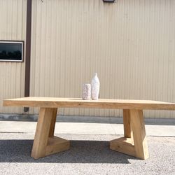 Custom Dining Table Farmhouse Country French Modern Rustic Solid Wood Set Restoration Hardware Insp Bench Hand Built Round Oval Counter Breakfast  