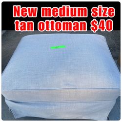New Tan Medium Size Ottoman $40 Cash Only East Palmdale