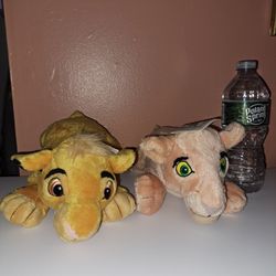 Young Simba + Young Nala Stuffed Animals 