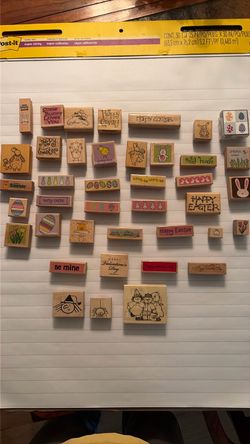 Easter & Valentine's Day Rubber Stamp Lot