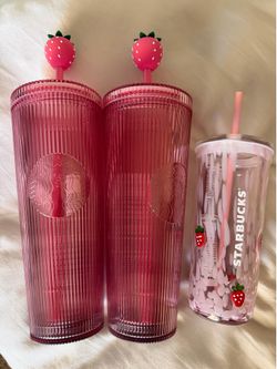 Brand new Starbucks cups (pink barista)
