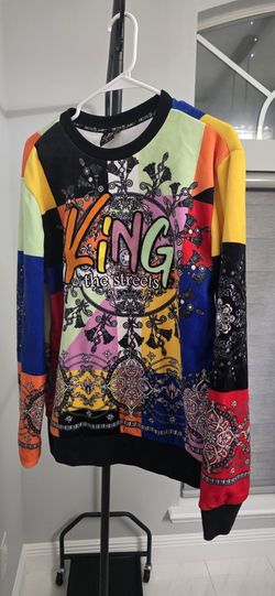 Switch Remarkable KING OF STREETS BAROQUE NEON Print Crew Neck Sweatshirt S