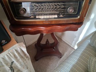 Antique folding side table