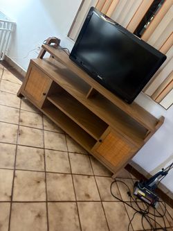 Tv stand with tv