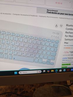 Wireless Bluetooth Keyboard with Rechargeable Battery – Slim & Compact Design