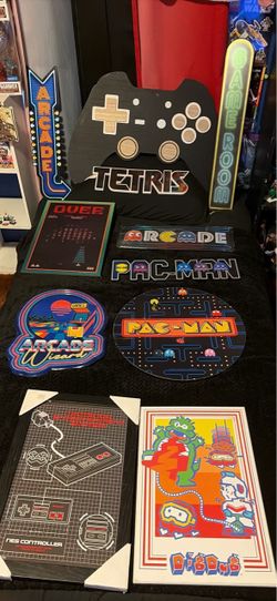 Retro Arcade and Gaming Wall Decor Collection