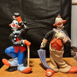 Vintage Atlantic circus clown figurine with umbrella 