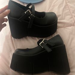 Demonia Platforms Mary Janes