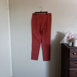 89th + Madison Woman Burnt Orange Elastic Waist Stretch Pants  Size Medium 