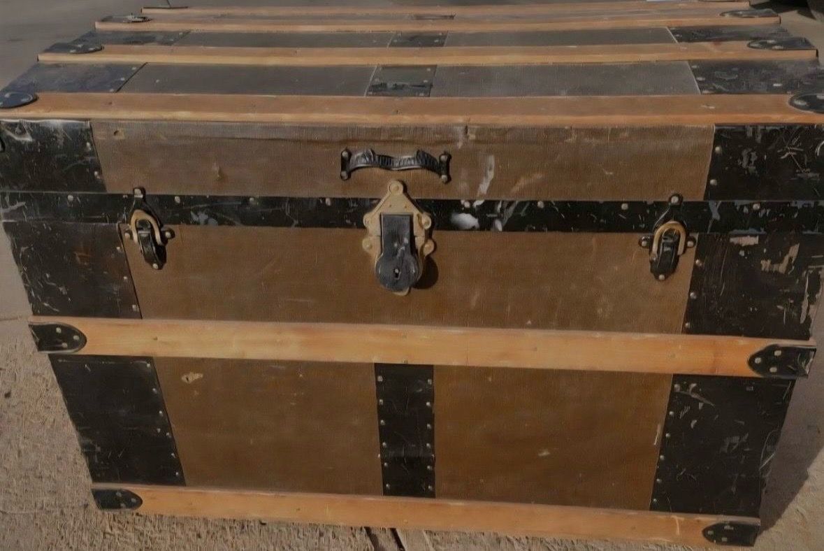 Large Vintage Steamer Trunk
