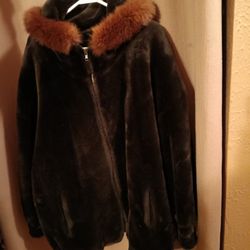 Neiman Marcus Vintage Brown Pile Jacket